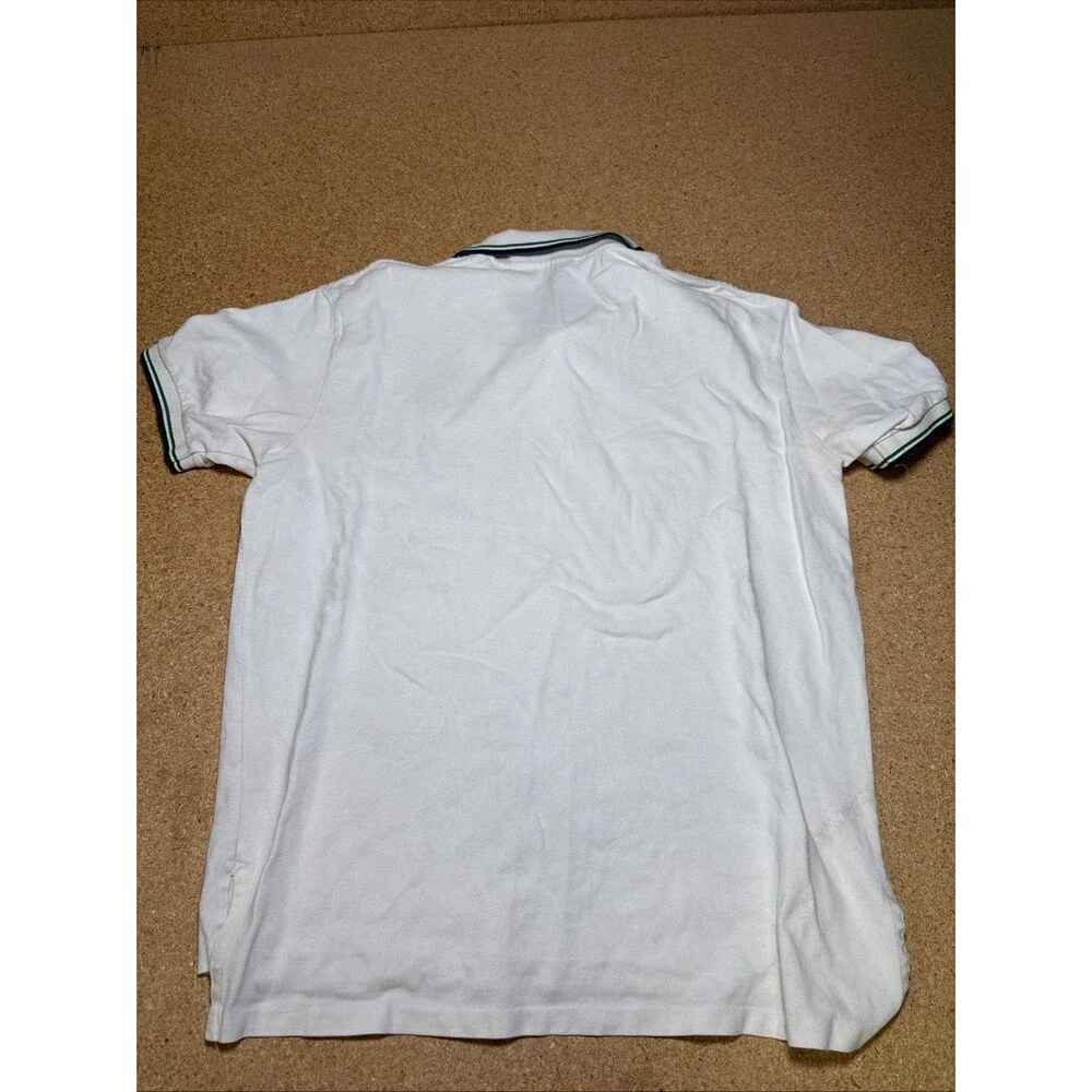 VINTAGE Polo Ralph Lauren Men's Embroidered RL-YC White Polo Shirt XL G2